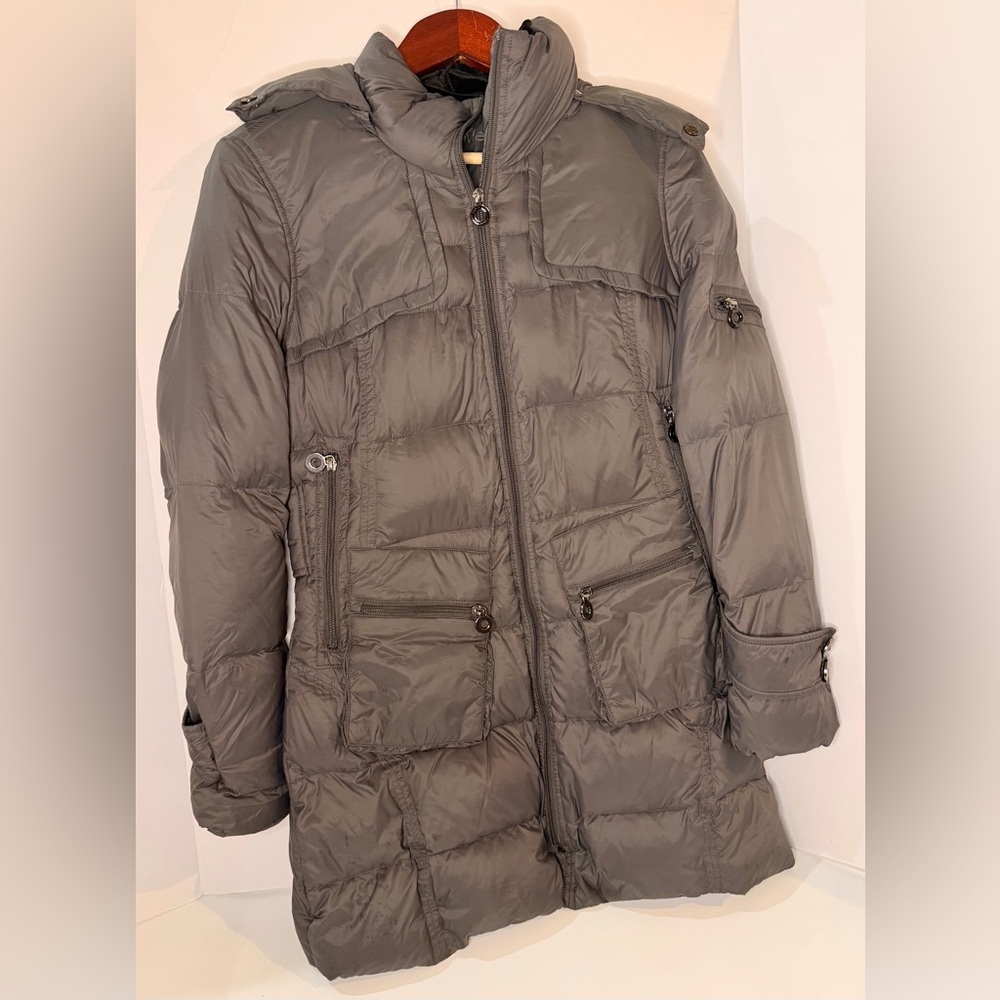 Calvin Klein Gray Long Packable Down Jacket Size … - image 1